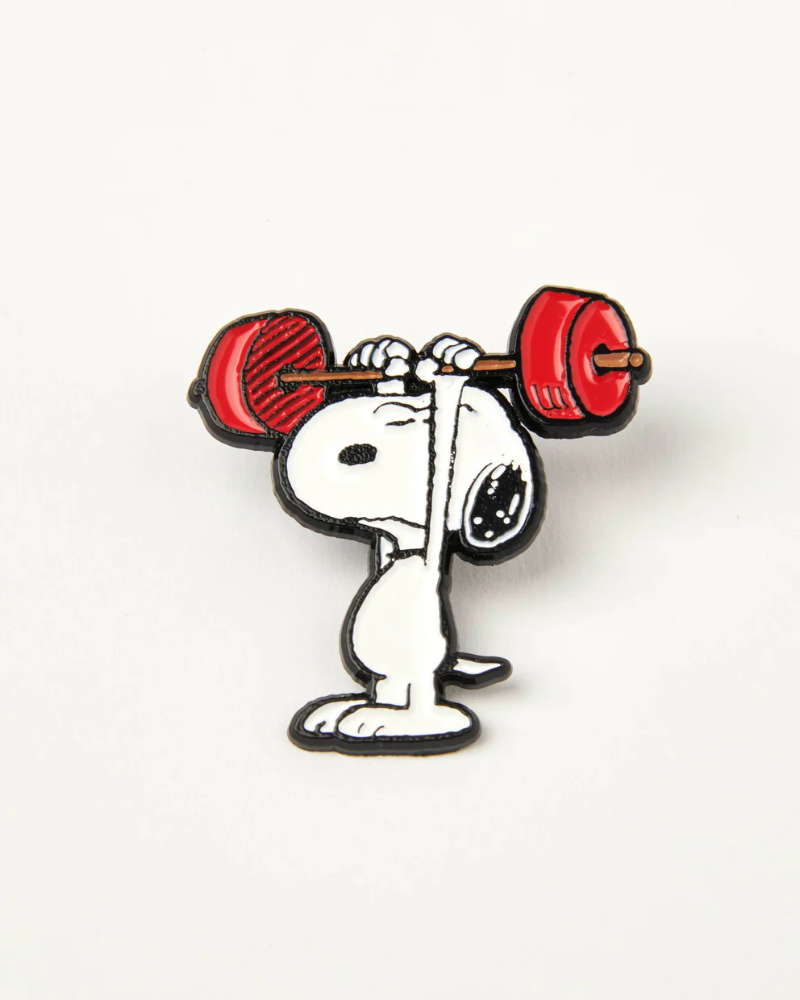Peanuts Snoopy Work It Weightlifting Enamel Pin Badge