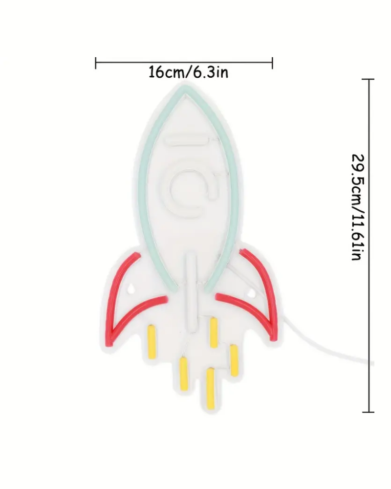 Space Rocket Neon Light
