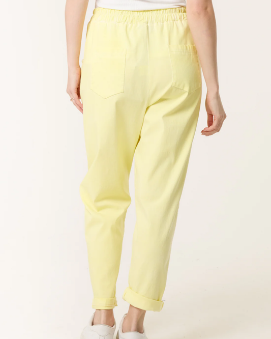 Lemon Washed Relaxed Fit Magic Trousers