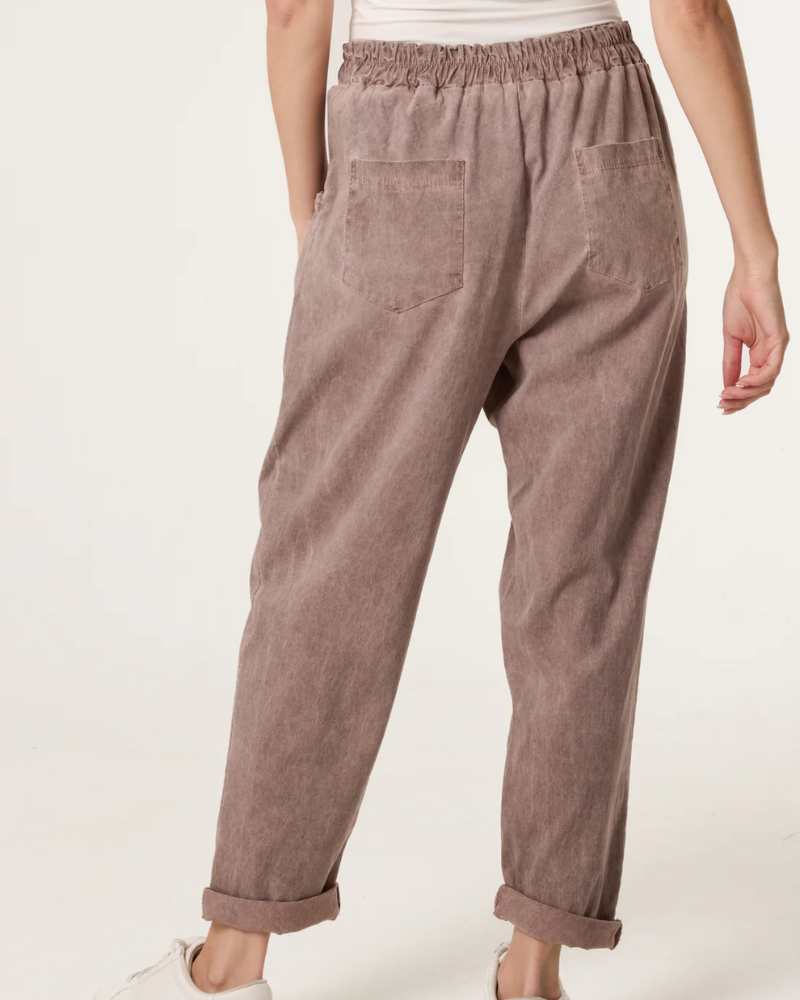Dark Mocha Washed Relaxed Fit Magic Trousers
