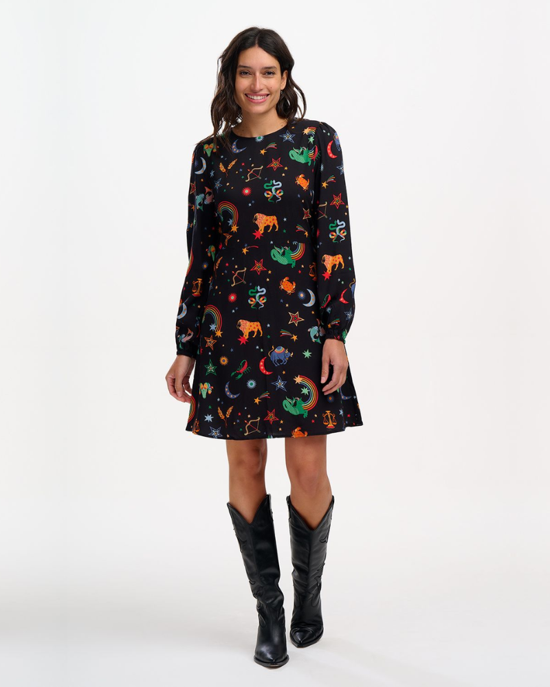 Oksana Zodiac Charms Mini Dress by Sugarhill Brighton