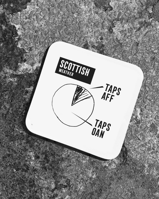 Scottish Weather Pie Chart Coaster