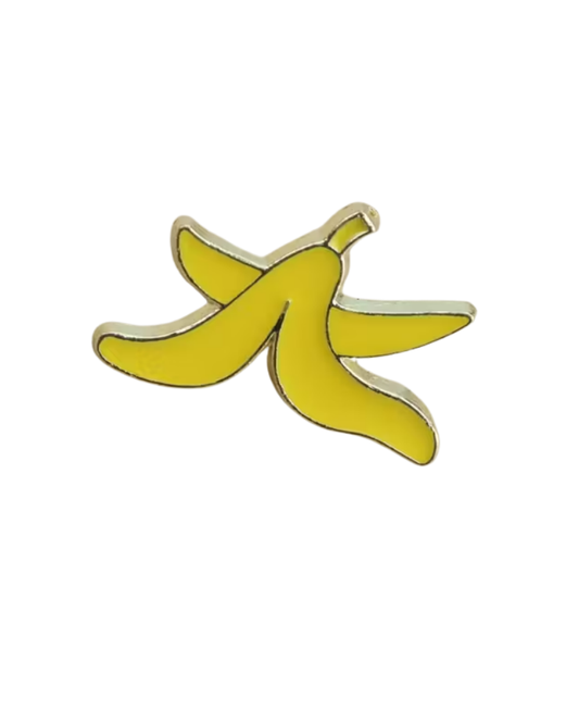 Banana Peel Enamel Pin Badge