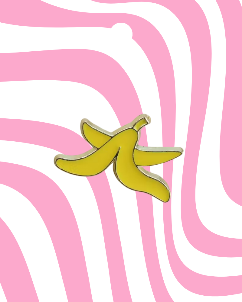 Banana Peel Enamel Pin Badge