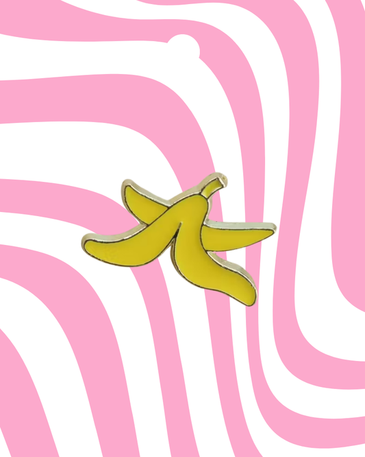 Banana Peel Enamel Pin Badge