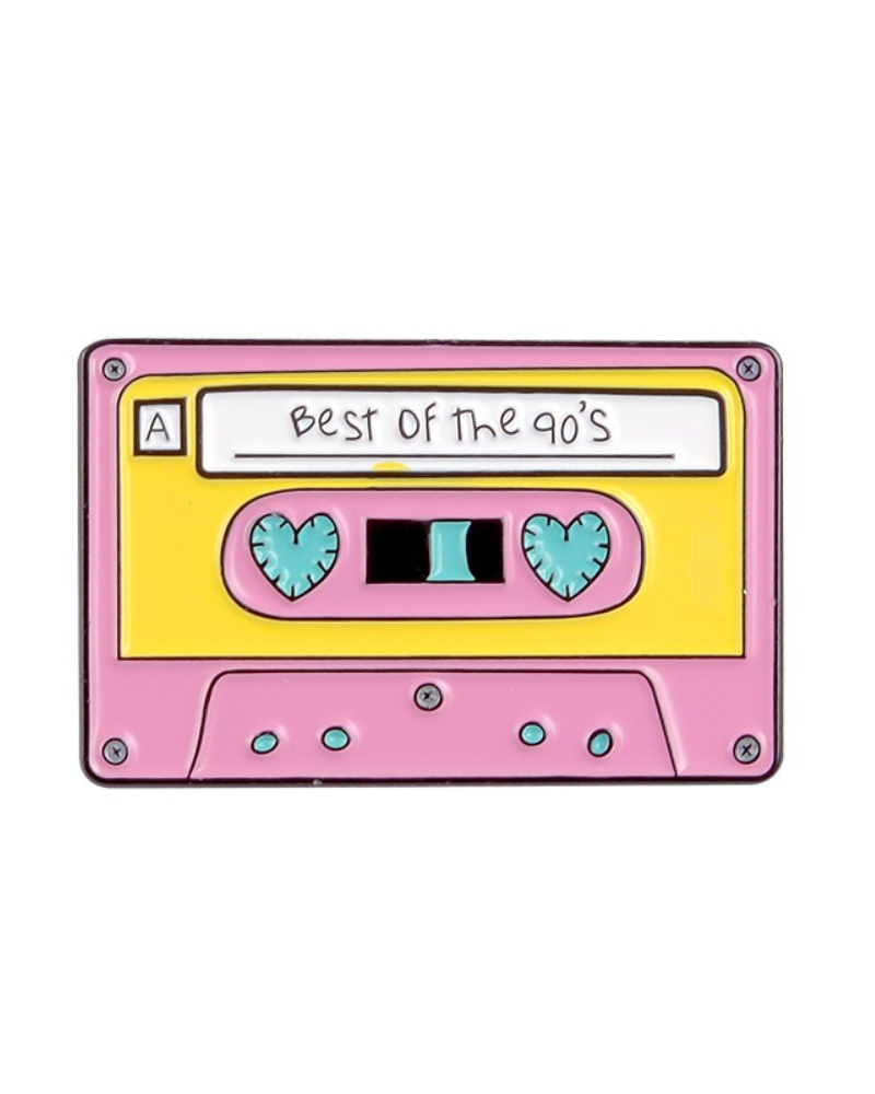 Cassette Enamel Pin Badge 90s & Good Vibes