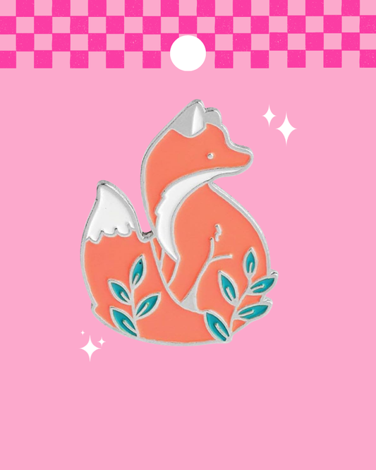 Whimsical Woodland Fox Enamel Pin Badge