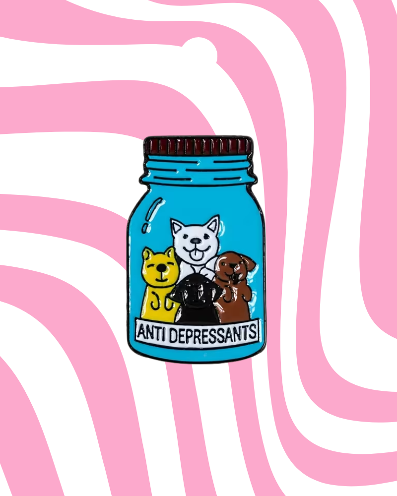 Dog Pills Enamel Pin Badge