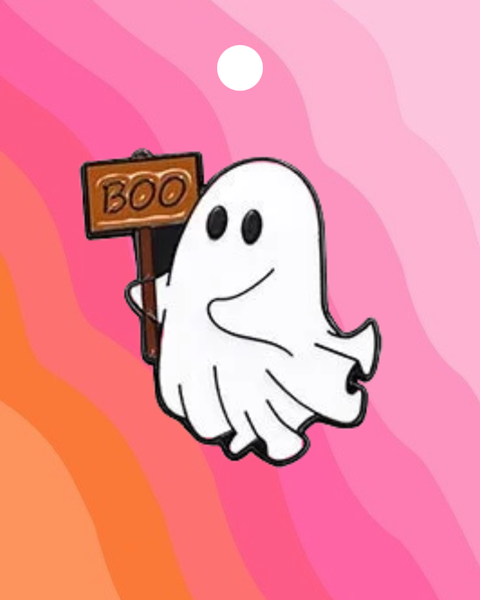 Ghost Boo Enamel Pin Badge