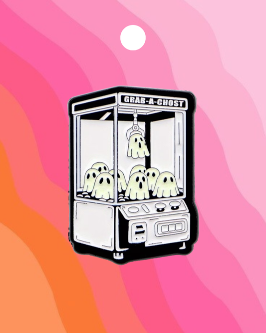 Grab a Ghost Arcade Machine Enamel Pin Badge