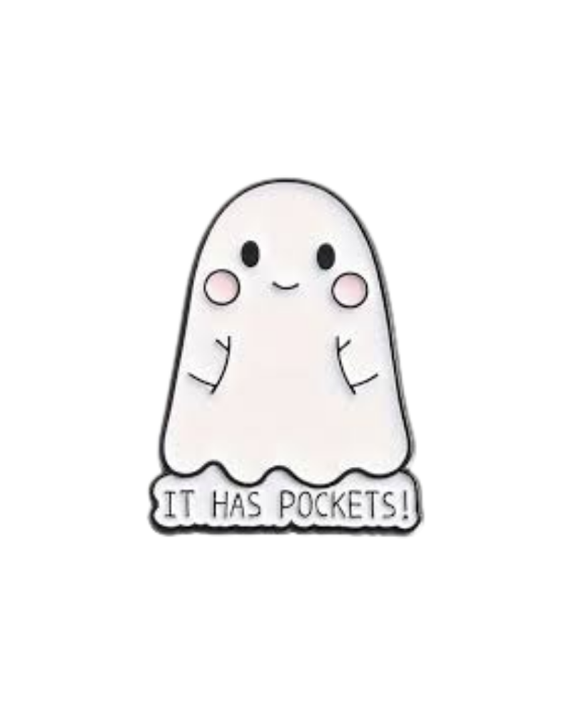 It Has Pockets Ghost Enamel Pin Badge