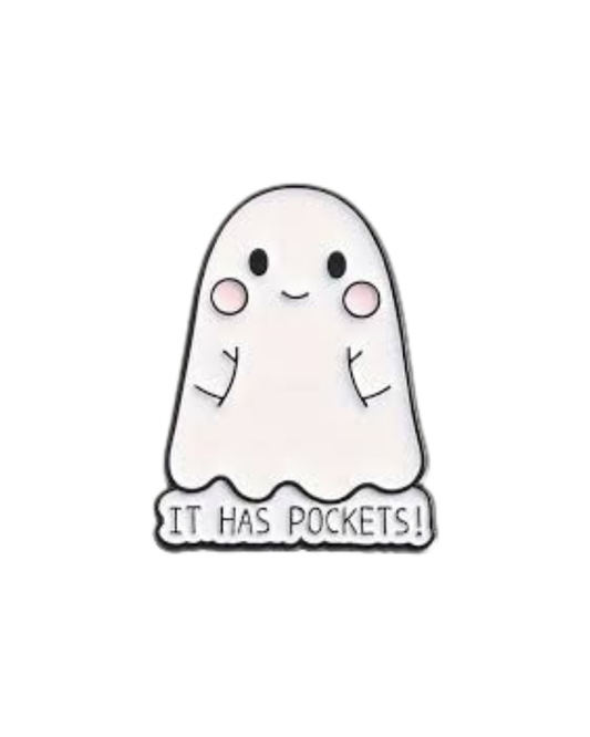 It Has Pockets Ghost Enamel Pin Badge