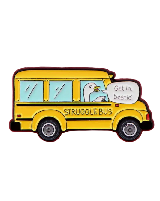 Goose Struggle Bus Enamel Pin Badge