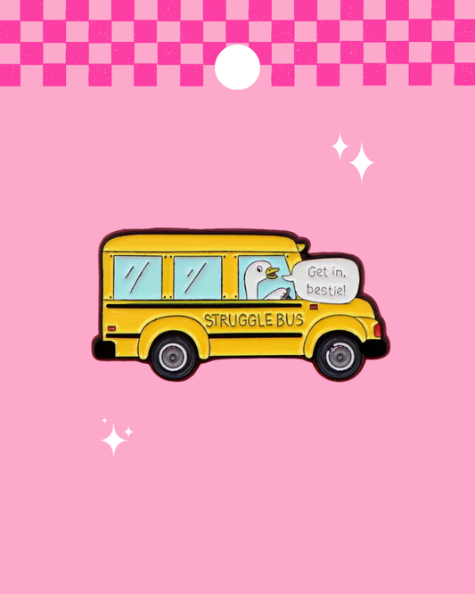 Goose Struggle Bus Enamel Pin Badge