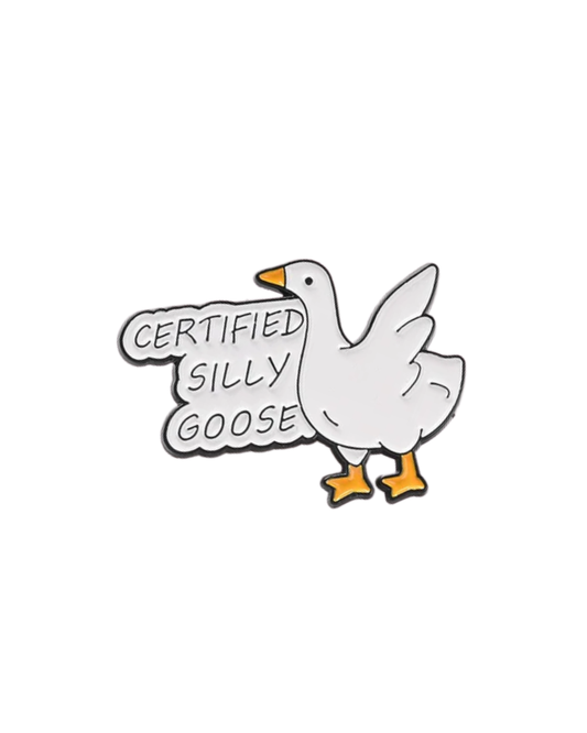 Certified Silly Goose Flap Enamel Pin Badge
