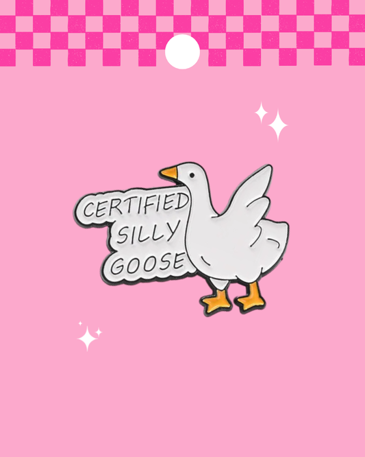 Certified Silly Goose Flap Enamel Pin Badge