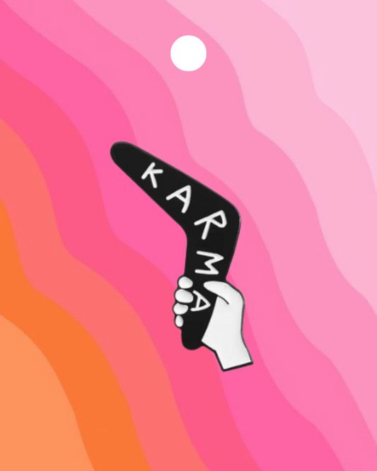 Karma Boomerang Enamel Pin Badge