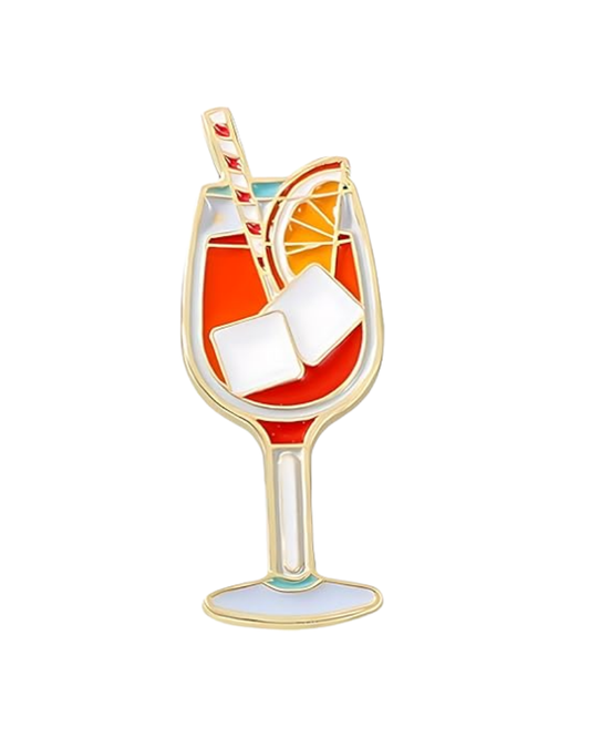 Aperol Spritz Summer Cocktail Enamel Pin Badge