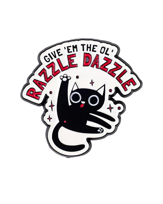Razzle Dazzle Cat Butt Enamel Pin Badge