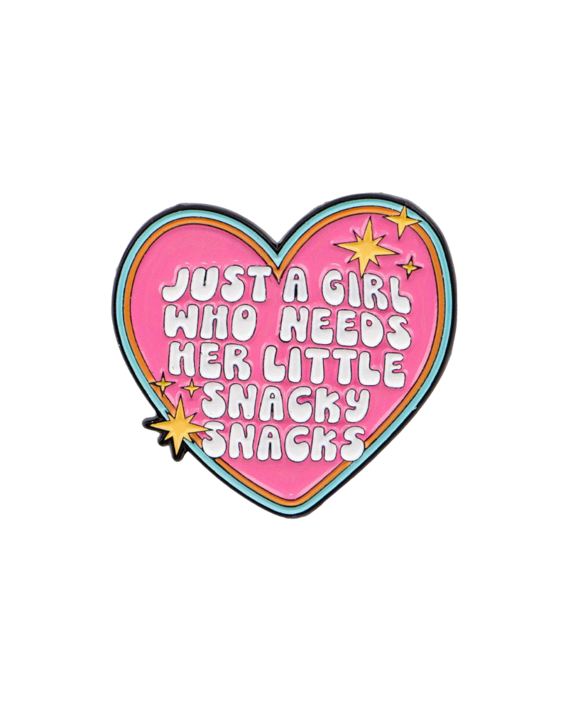 Just A Girl Snacky Snacks Enamel Pin Badge