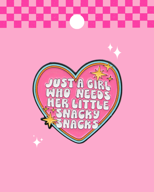 Just A Girl Snacky Snacks Enamel Pin Badge