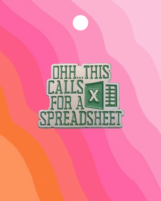 Microsoft Office Excel Spreadsheet Enamel Pin Badge