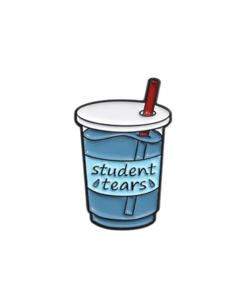 Cup of Student Tears Enamel Pin Badge