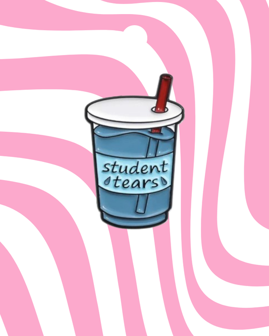 Cup of Student Tears Enamel Pin Badge