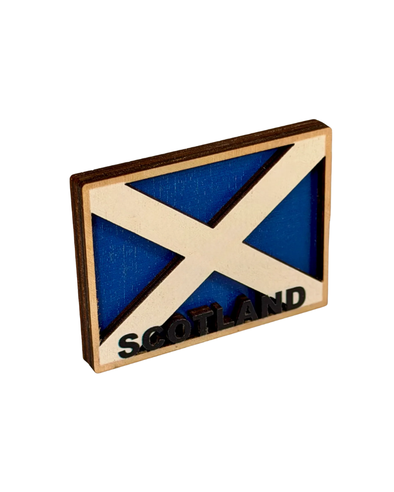 Saltire Scotland Flag Wooden Magnet