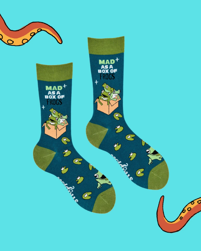 Mad as a Box of Frogs Crew Socks