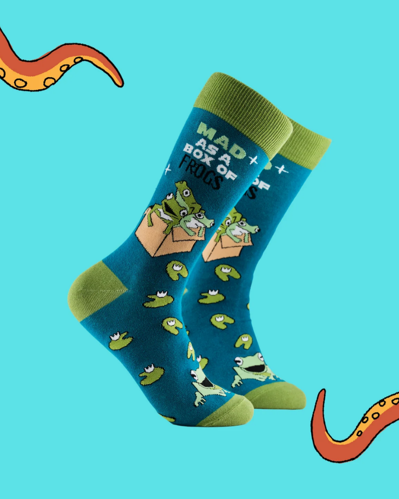Mad as a Box of Frogs Crew Socks