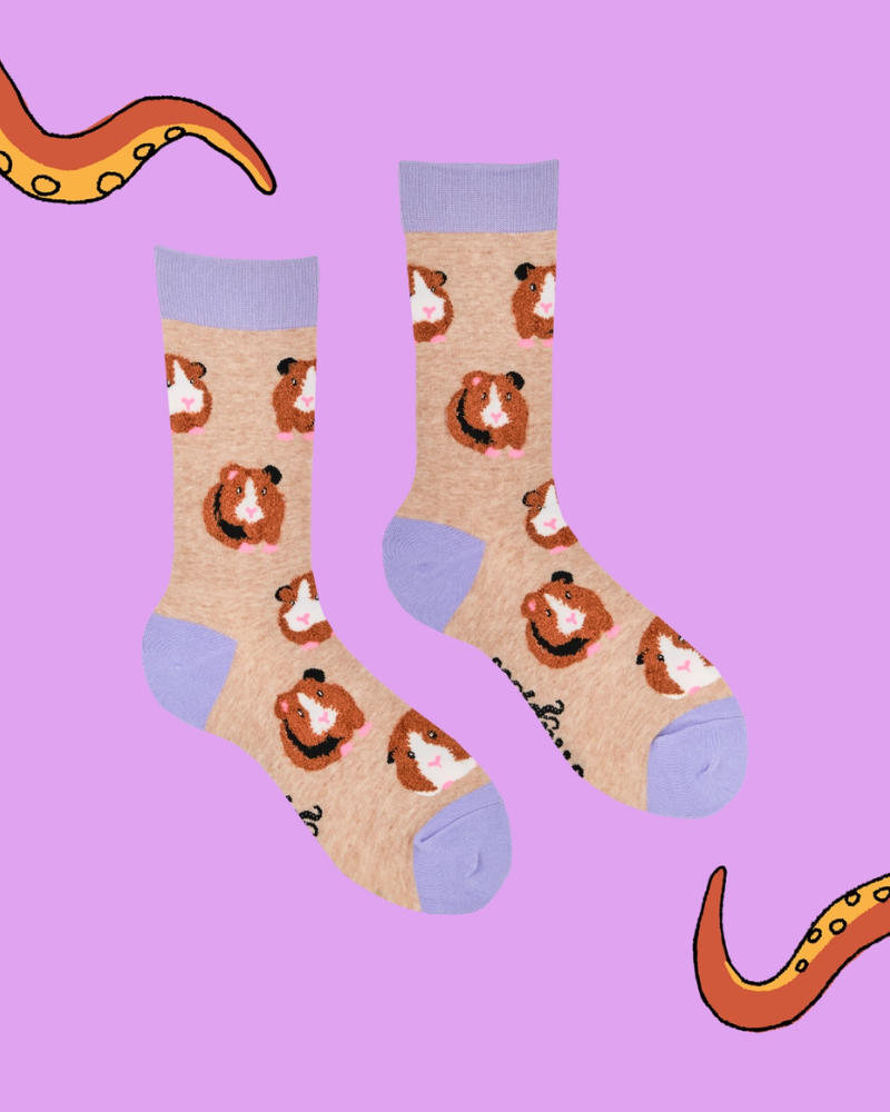 Fluffy Guinea Pig Crew Socks