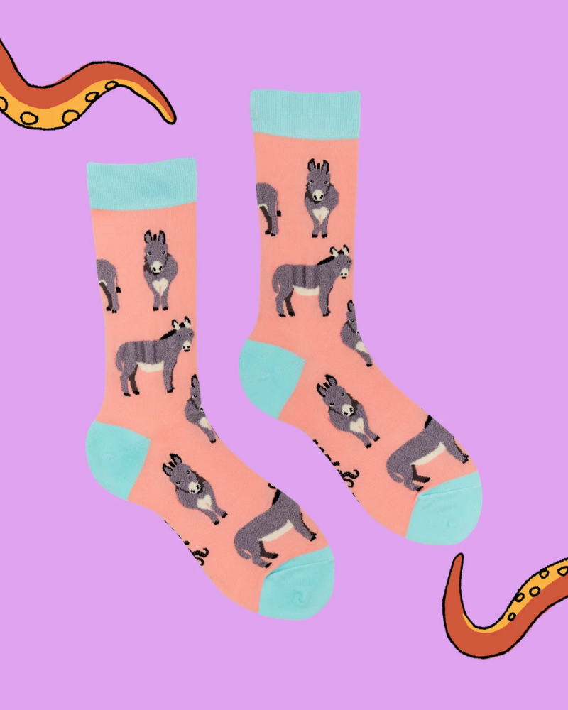 Fluffy Donkeys Crew Socks