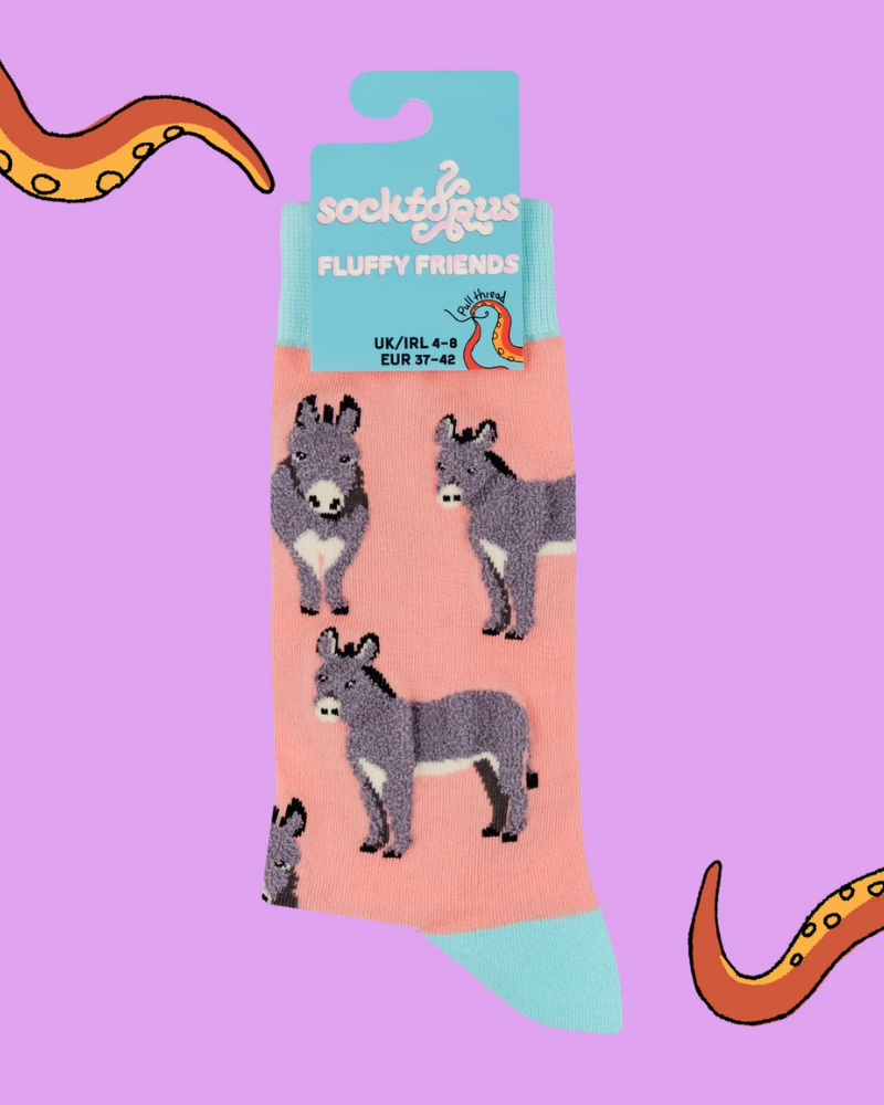 Fluffy Donkeys Crew Socks