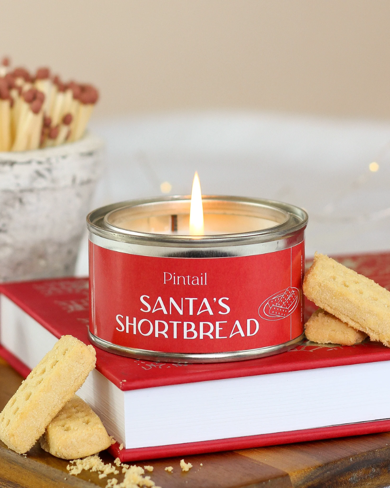 Santa's Shortbread Paint Pot Candle