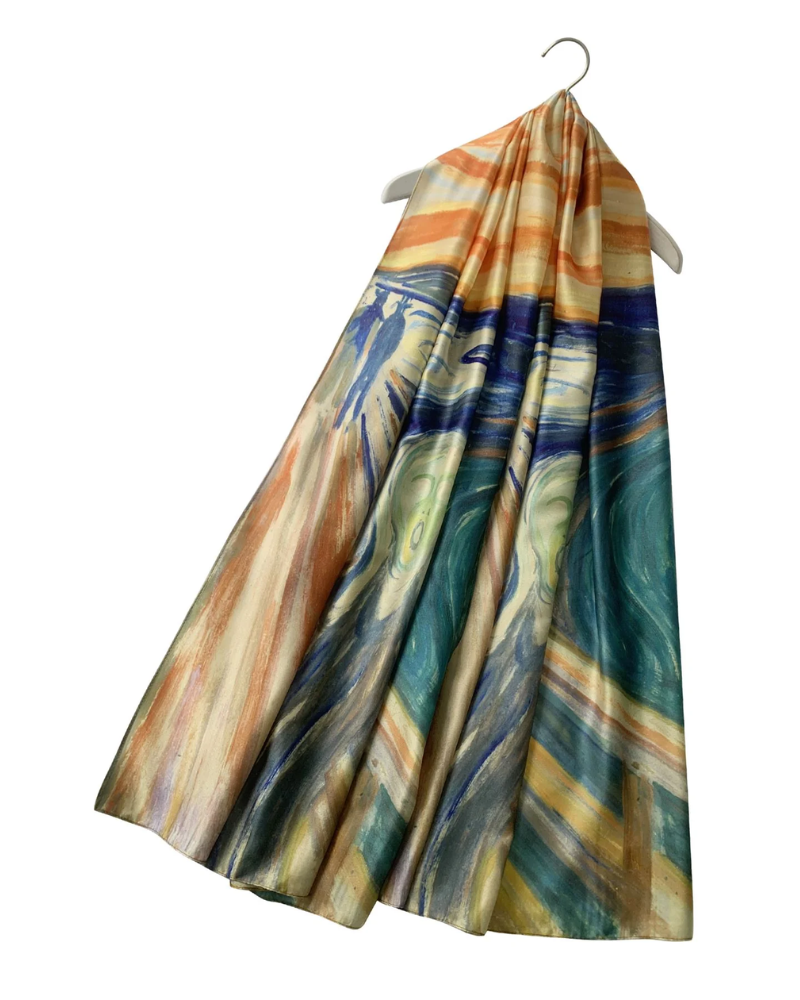 Edvard Munch The Scream Silk Artist Scarf