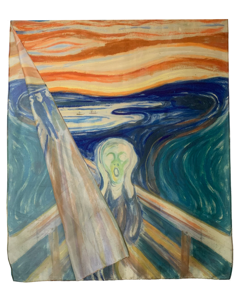 Edvard Munch The Scream Silk Artist Scarf