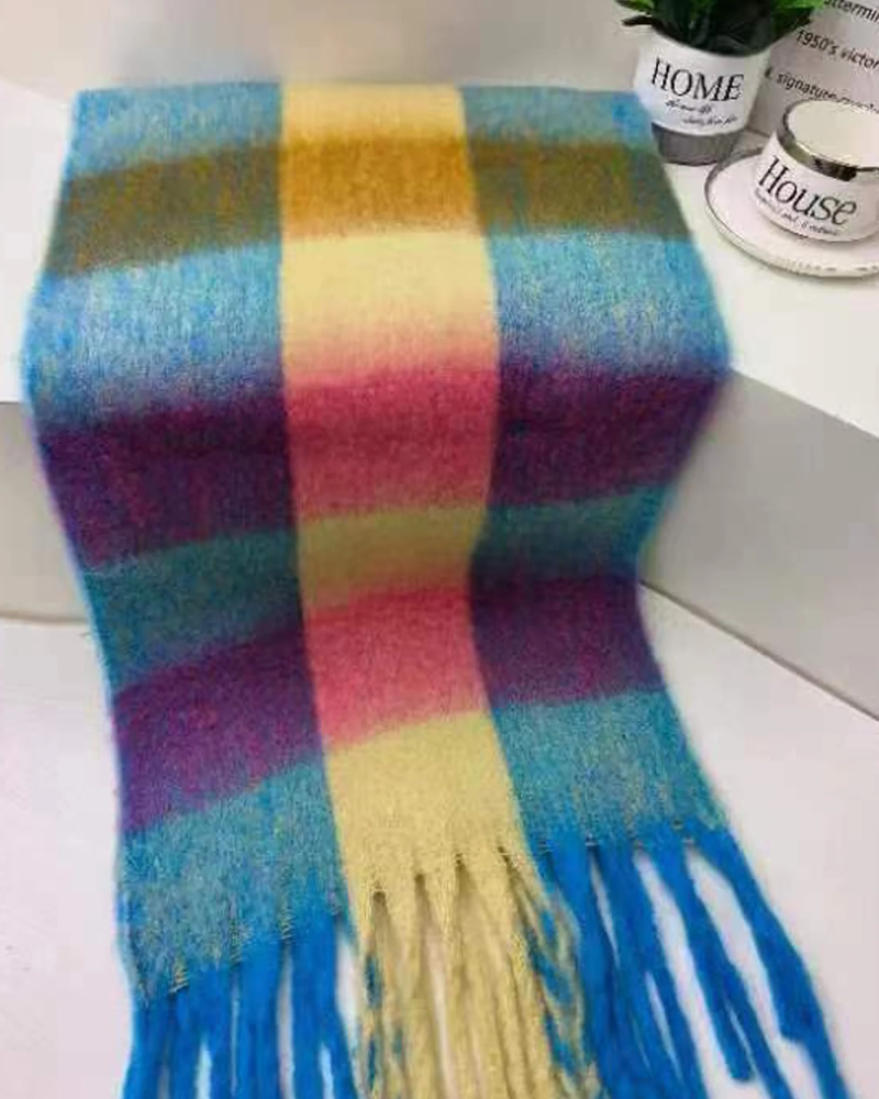 Cosy Check Blanket Scarf Assorted