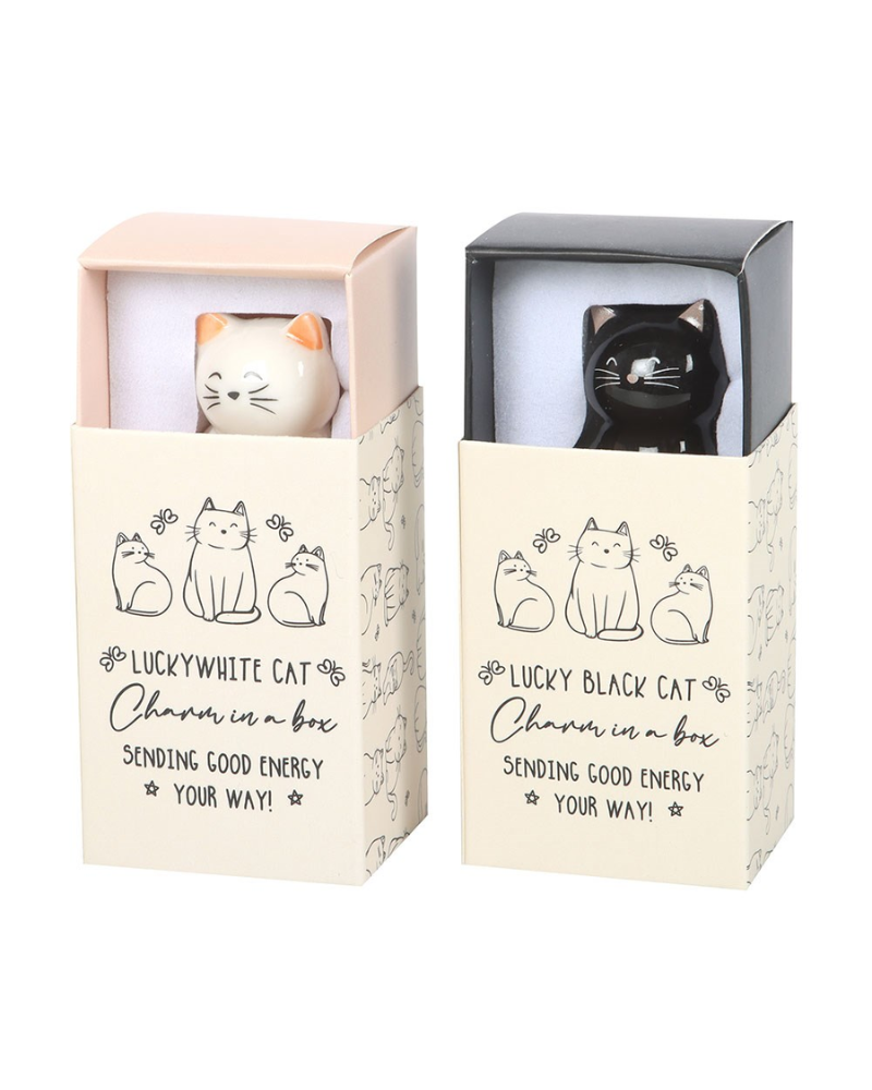 Lucky Cat Tokens in Black & White