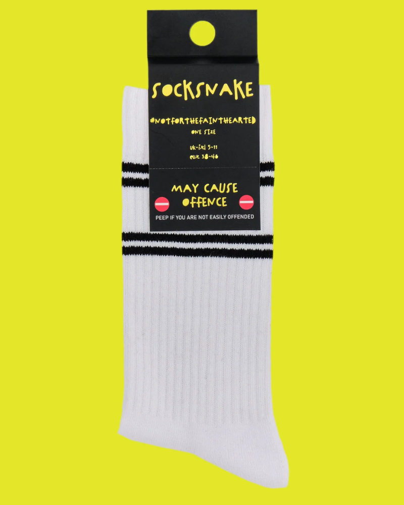 Cunty McCuntface Sweary Sport Socks White & Black