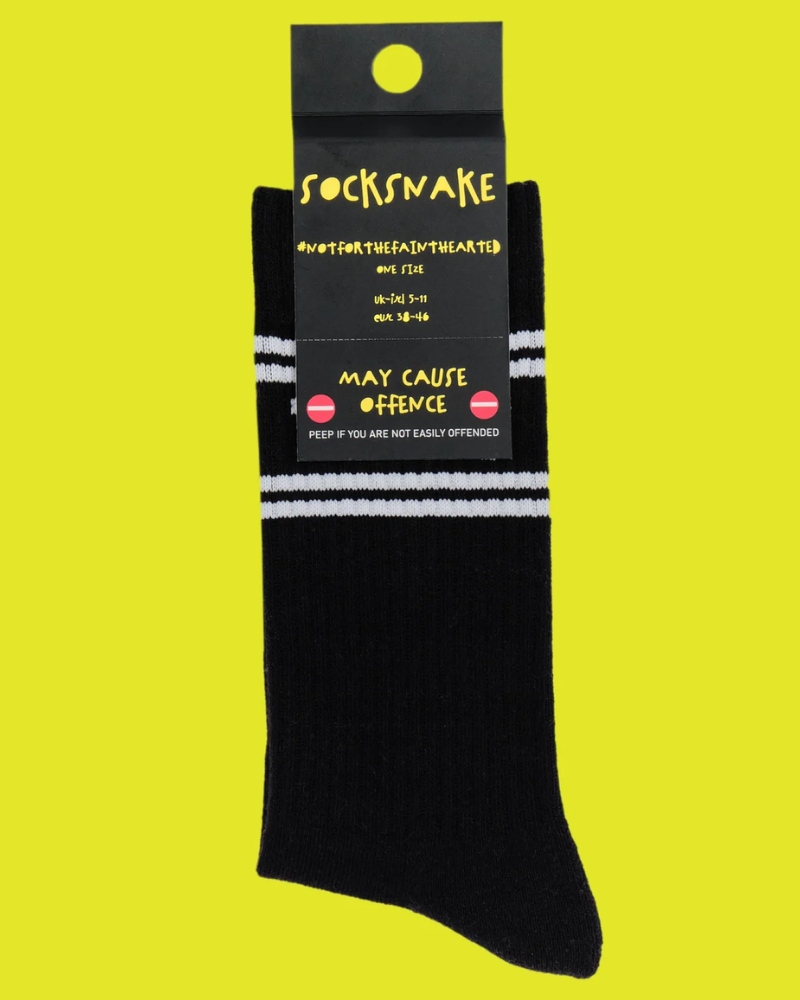 Cunt Sweary Sport Socks Black & White