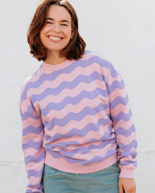 Noah Lilac Waves Sweatshirt By Sugarhill Brighton