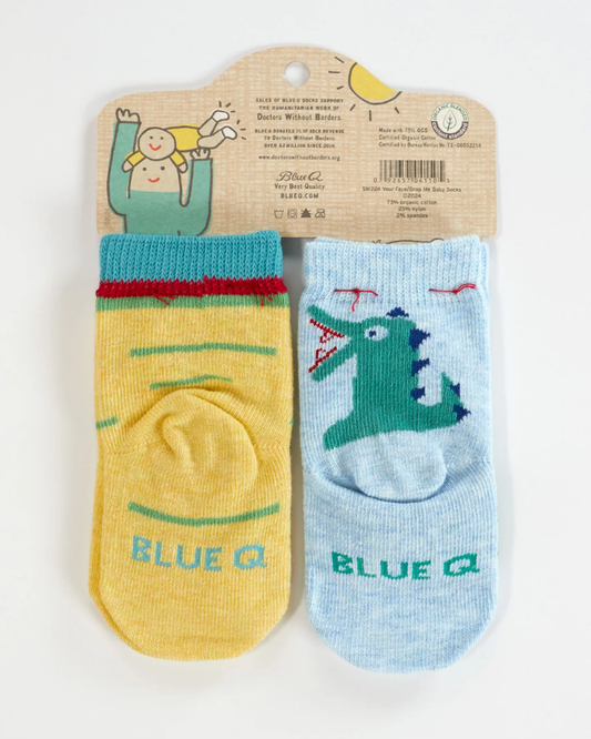 Don't Drop Me & Love Your Face Baby Socks Set of Two