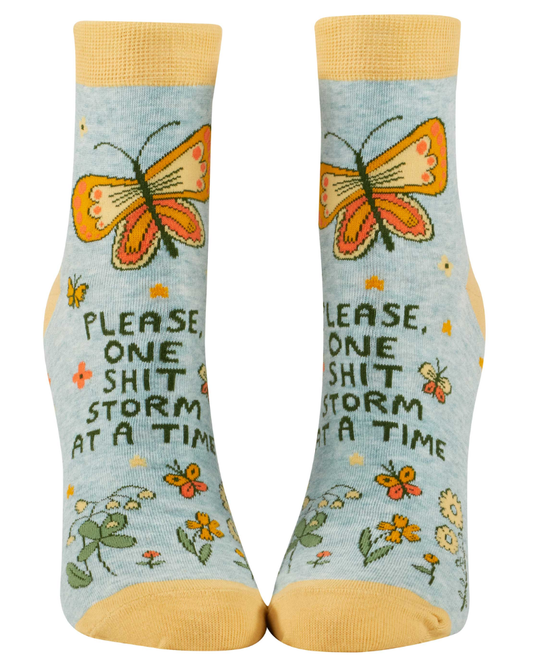 One Shit Storm at a Time Ankle Socks