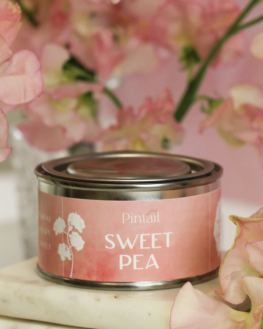 Sweet Pea Scented Paint Pot Candle