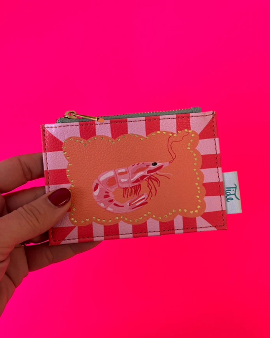 Tide Prawn Coral Zip Purse