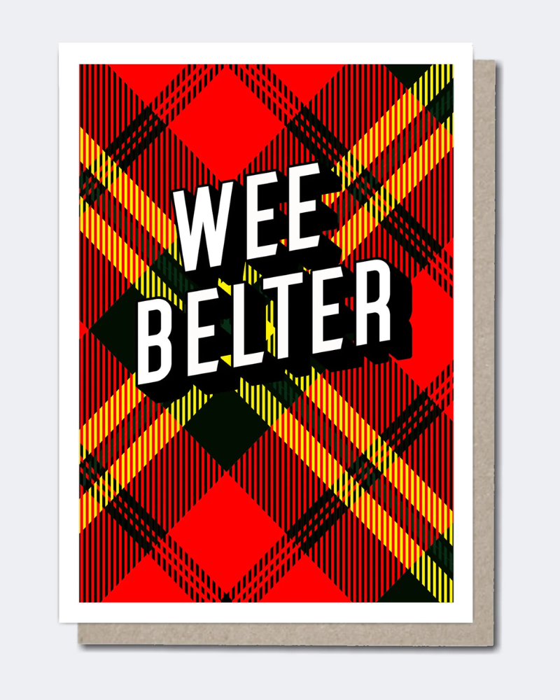 Wee Belter Tartan Greeting Card