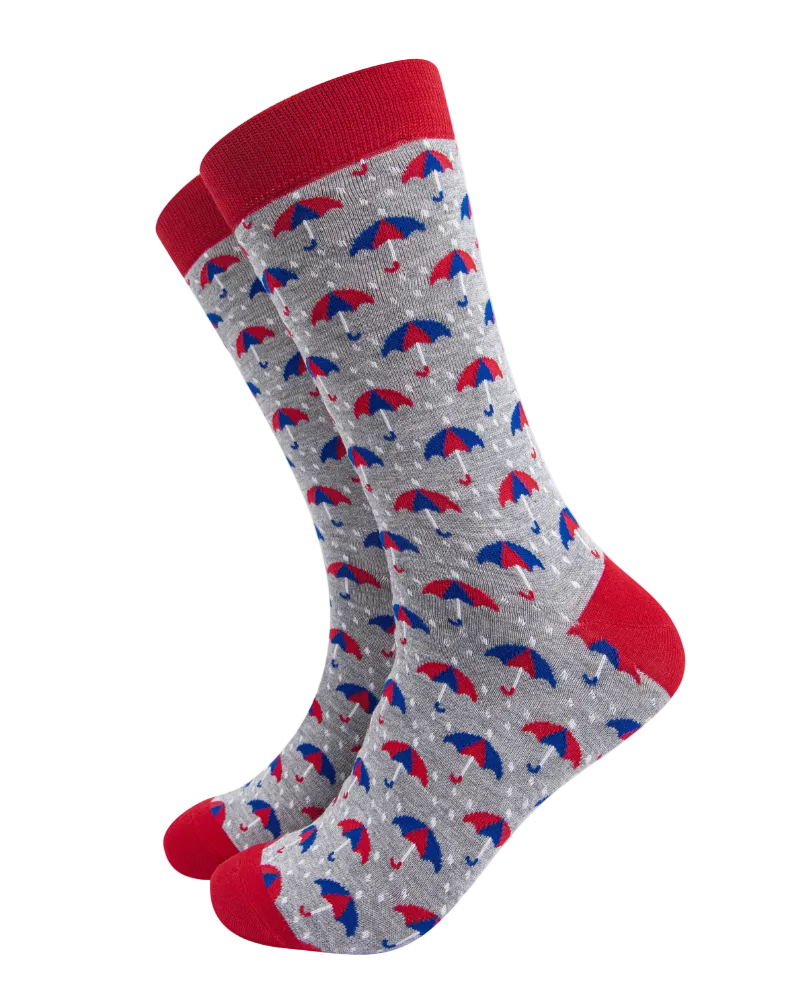 Umbrella Print Bamboo Socks
