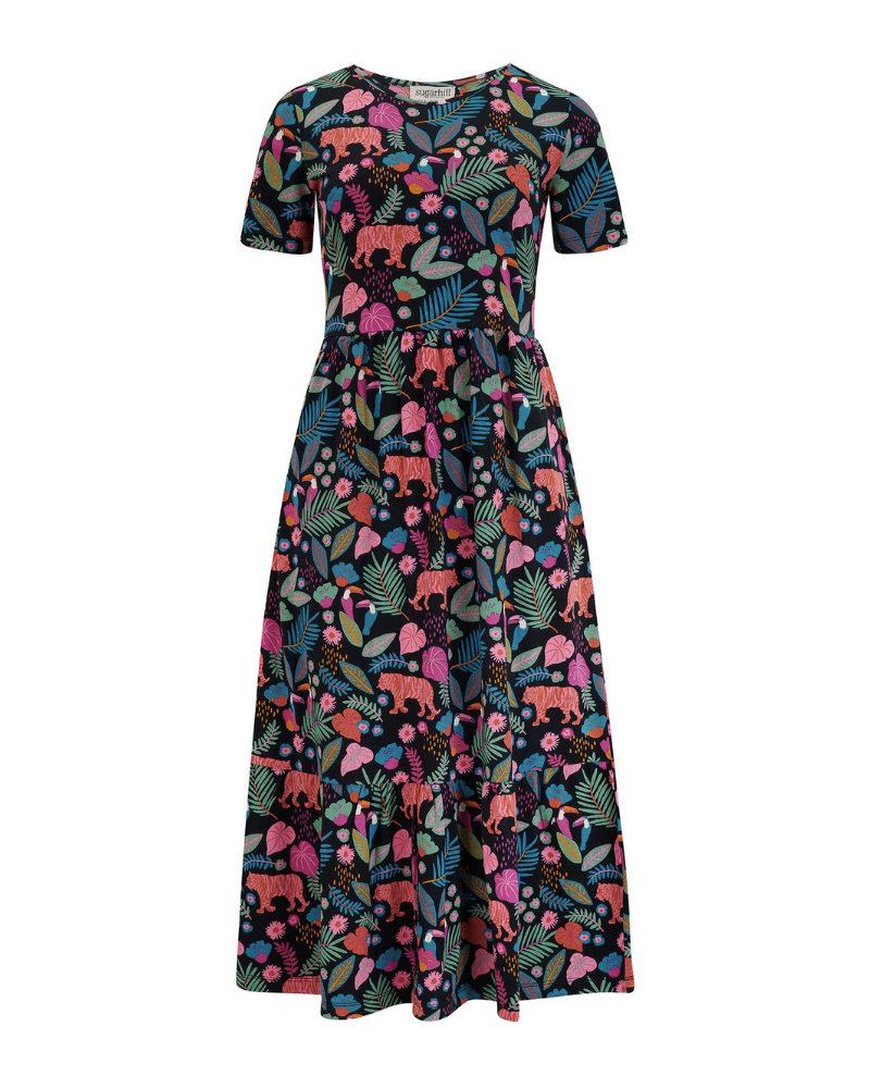Unna Tigers And Toucans Midi Dress Sugarhill Brighton