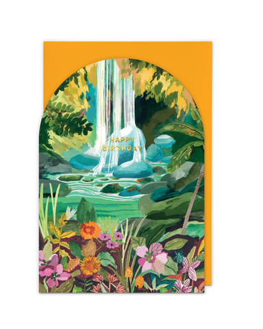 Whimsical Waterfall Birthday Card